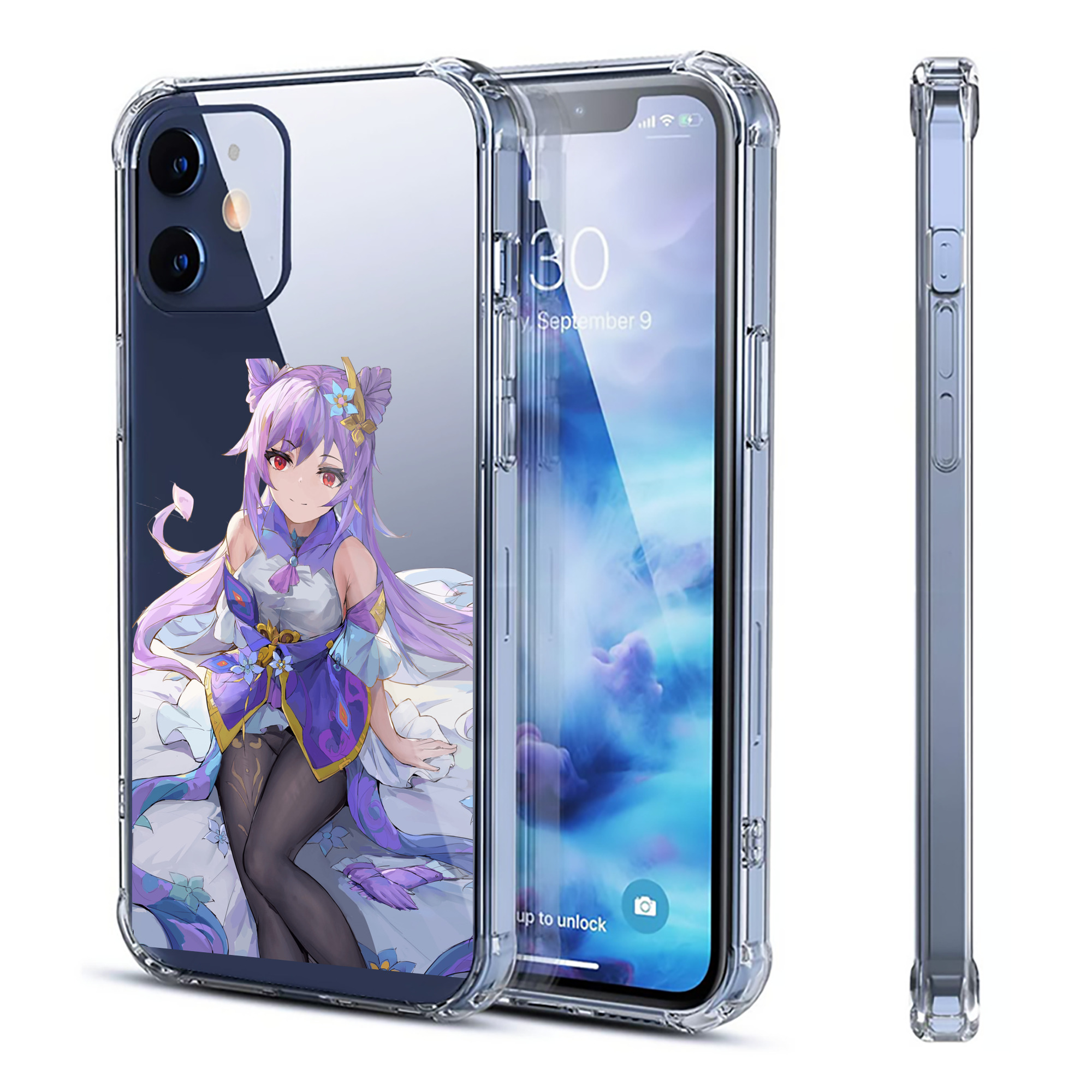 げんし神 刻晴 こくせい genshin Kokusei 【iPhone 12シリーズ対応】透明スマホケース（クリアソフトケース）